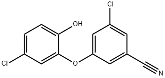 3-Chloro-5-(5-chloro-2-hydroxyphenoxy)benzonitrile Structure