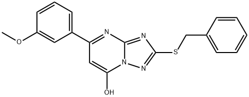 2-(benzylthio)-5-(3-methoxyphenyl)-[1,2,4]triazolo[1,5-a]pyrimidin-7-ol Structure