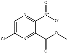 methyl 6-chloro-3-nitropyrazine-2-carboxylate 化学構造式
