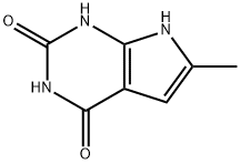 6-methyl-1H-Pyrrolo[2,3-d]pyrimidine-2,4(3H,7H)-dione 化学構造式