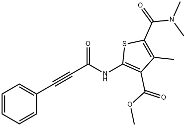 methyl 5-(dimethylcarbamoyl)-4-methyl-2-(3-phenylpropiolamido)thiophene-3-carboxylate