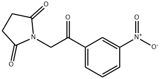 1-(2-(3-Nitrophenyl)-2-oxoethyl)pyrrolidine-2,5-dione,898471-80-2,结构式