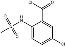 5-氯-2-甲磺酰胺基苯甲酰氯, 89938-78-3, 结构式