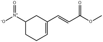 (E)-3-(5-硝基-1-环己烯-1-基)丙烯酸甲酯 结构式