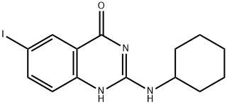 2-(Cyclohexylamino)-6-iodoquinazolin-4(3H)-one 结构式