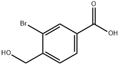 3-Bromo-4-hydroxymethyl-benzoic acid Struktur