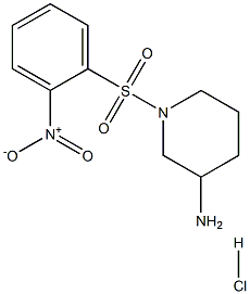 1-((2-Nitrophenyl)sulfonyl)piperidin-3-amine hydrochloride Structure