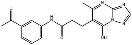 N-(3-acetylphenyl)-3-(7-hydroxy-5-methyl-[1,2,4]triazolo[1,5-a]pyrimidin-6-yl)propanamide Structure