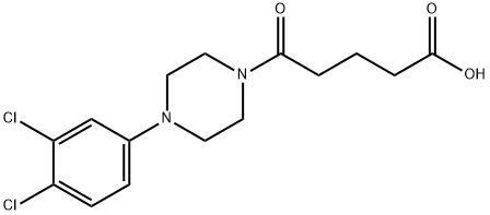 5-(4-(3,4-dichlorophenyl)piperazin-1-yl)-5-oxopentanoic acid Struktur