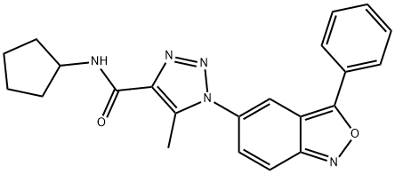 N-cyclopentyl-5-methyl-1-(3-phenyl-2,1-benzoxazol-5-yl)-1H-1,2,3-triazole-4-carboxamide 结构式