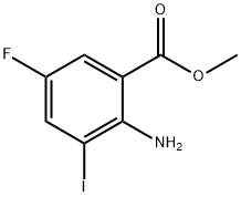 2-Amino-5-fluoro-3-iodo-benzoic acid methyl ester Struktur