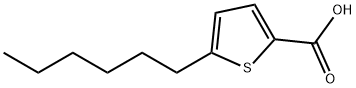 5-ヘキシル-2-チオフェンカルボン酸 化学構造式