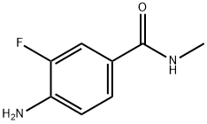 4-氨基-3-氟-N-甲基苯甲酰胺, 90663-31-3, 结构式