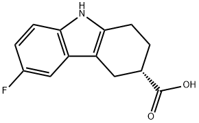 (S)-6-fluoro-2,3,4,9-tetrahydro-1H-carbazole-3-carboxylic acid,907211-32-9,结构式