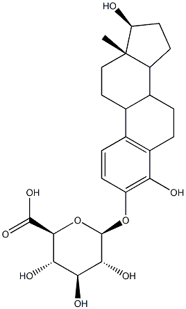 4-羟基雌甾二醇 3-葡糖苷酸, 90746-94-4, 结构式