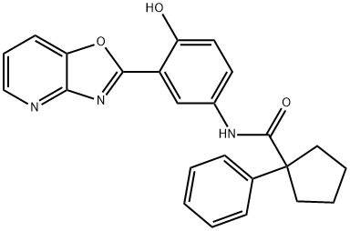 N-[4-hydroxy-3-([1,3]oxazolo[4,5-b]pyridin-2-yl)phenyl]-1-phenylcyclopentanecarboxamide|