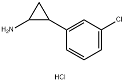 2-(3-氯苯基)环丙基胺盐酸盐, 90942-38-4, 结构式