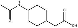 2-(4-乙酰氨基环己基)乙酸 结构式