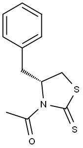 1-[(4R)-4-(phenylmethyl)-2-thioxo-3-thiazolidinyl]-Ethanone 化学構造式