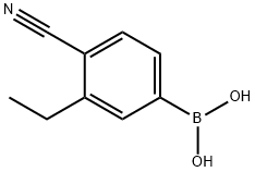 4-氰基-3-乙基苯基硼酸 结构式