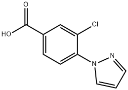 3-氯-4-(1H-吡唑-1-基)苯甲酸, 911312-77-1, 结构式