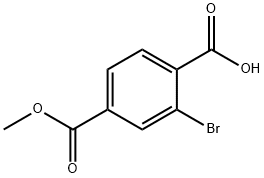 2-bromo-4-(methoxycarbonyl)benzoic acid Structure