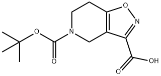 3a,6,7,7a-Tetrahydro-4H-isoxazolo[4,5-c]pyridine-3,5-dicarboxylic acid 5-tert-butyl ester Structure