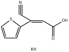 3-cyano-3-(2-thienyl)acrylic acid potassium salt Structure