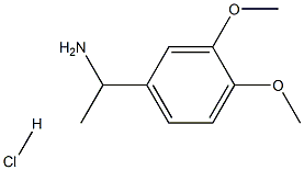 [1-(3,4-ジメトキシフェニル)エチル]アミン塩酸塩 化学構造式