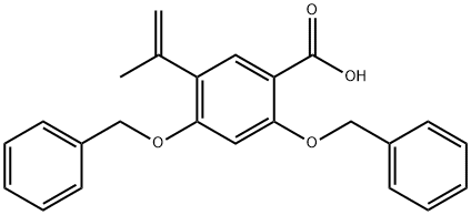 2,4-bis(benzyloxy)-5-isopropenylbenzoic acid Structure