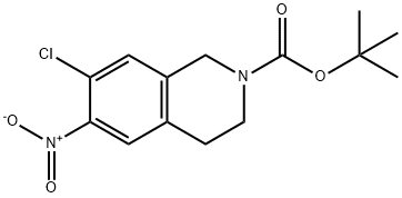 tert-butyl7-chloro-6-nitro-3,4-dihydroisoquinoline-2(1H)-carboxylate Structure