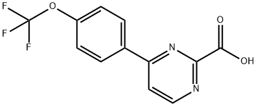 4-[4-(Trifluoromethoxy)phenyl]pyrimidine-2-carboxylic acid Structure