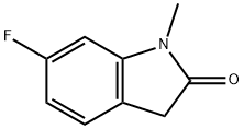 6-氟-1-甲基吲哚-2-酮, 913240-15-0, 结构式