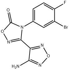 3-(4-Amino-1,2,5-oxadiazol-3-yl)-4-(3-bromo-4-fluorophenyl)-1,2,4-oxadiazol-5(4H)-one Structure