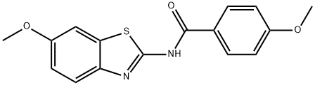 4-甲氧基-N-(6-甲氧基苯并[D]噻唑-2-基)苯甲酰胺 结构式