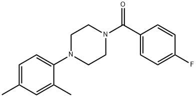1-(2,4-dimethylphenyl)-4-(4-fluorobenzoyl)piperazine Structure