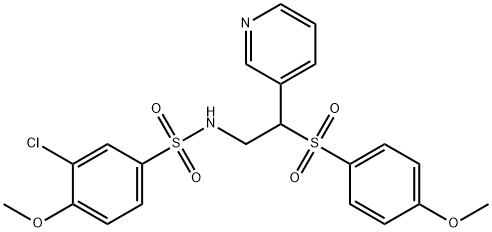 3-chloro-4-methoxy-N-[2-[(4-methoxyphenyl)sulfonyl]-2-(3-pyridinyl)ethyl]benzenesulfonamide|