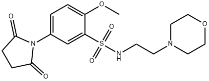 5-(2,5-dioxo-1-pyrrolidinyl)-2-methoxy-N-[2-(4-morpholinyl)ethyl]benzenesulfonamide Struktur