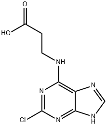 3-((2-chloro-9H-purin-6-yl)amino)propanoic acid Struktur