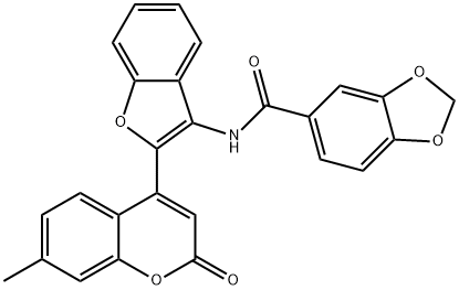 919739-48-3 N-[2-(7-methyl-2-oxo-2H-chromen-4-yl)-1-benzofuran-3-yl]-1,3-benzodioxole-5-carboxamide