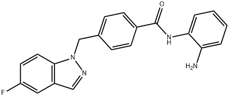 N-(2-Aminophenyl)-4-((5-fluoro-1H-indazol-1-yl)methyl)benzamide Struktur