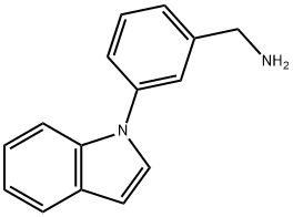(3-(1H-Indol-1-yl)phenyl)methanamine Structure