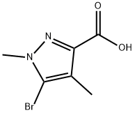 5-Bromo-1,4-dimethyl-1H-pyrazole-3-carboxylic acid Structure