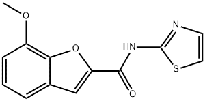7-methoxy-N-(1,3-thiazol-2-yl)-1-benzofuran-2-carboxamide Structure