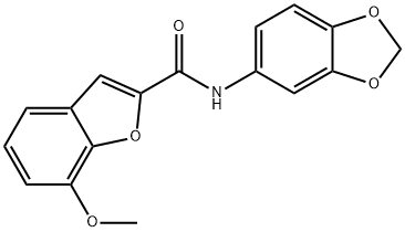 N-(1,3-benzodioxol-5-yl)-7-methoxy-1-benzofuran-2-carboxamide|
