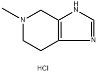 5-メチル-4,5,6,7-テトラヒドロ-3H-イミダゾ[4,5-C]ピリジン二塩酸塩 化学構造式