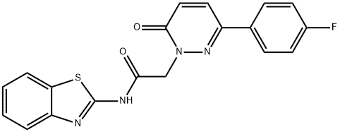 N-(1,3-benzothiazol-2-yl)-2-[3-(4-fluorophenyl)-6-oxopyridazin-1(6H)-yl]acetamide,922994-01-2,结构式