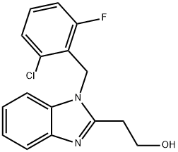 2-[1-(2-chloro-6-fluorobenzyl)-1H-benzimidazol-2-yl]ethanol Struktur
