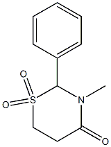 Tetrahydro-3-methyl-2-phenyl-4H-1,3-thiazin-4-one 1,1-dioxide Struktur