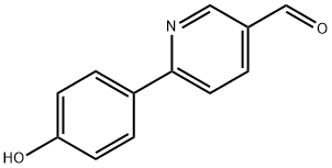 2-(4-Hydroxyphenyl)pyridine-5-carboxaldehyde Struktur
